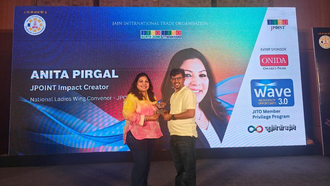 Receiving the JPoint Impact Creator award, WAVE 3.0